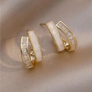 Diamond Hoop Earrings Q737